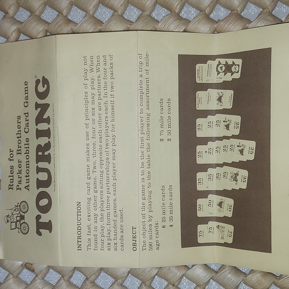 VTG 1965 Touring Automobile Card Game - Picture 5 of 13